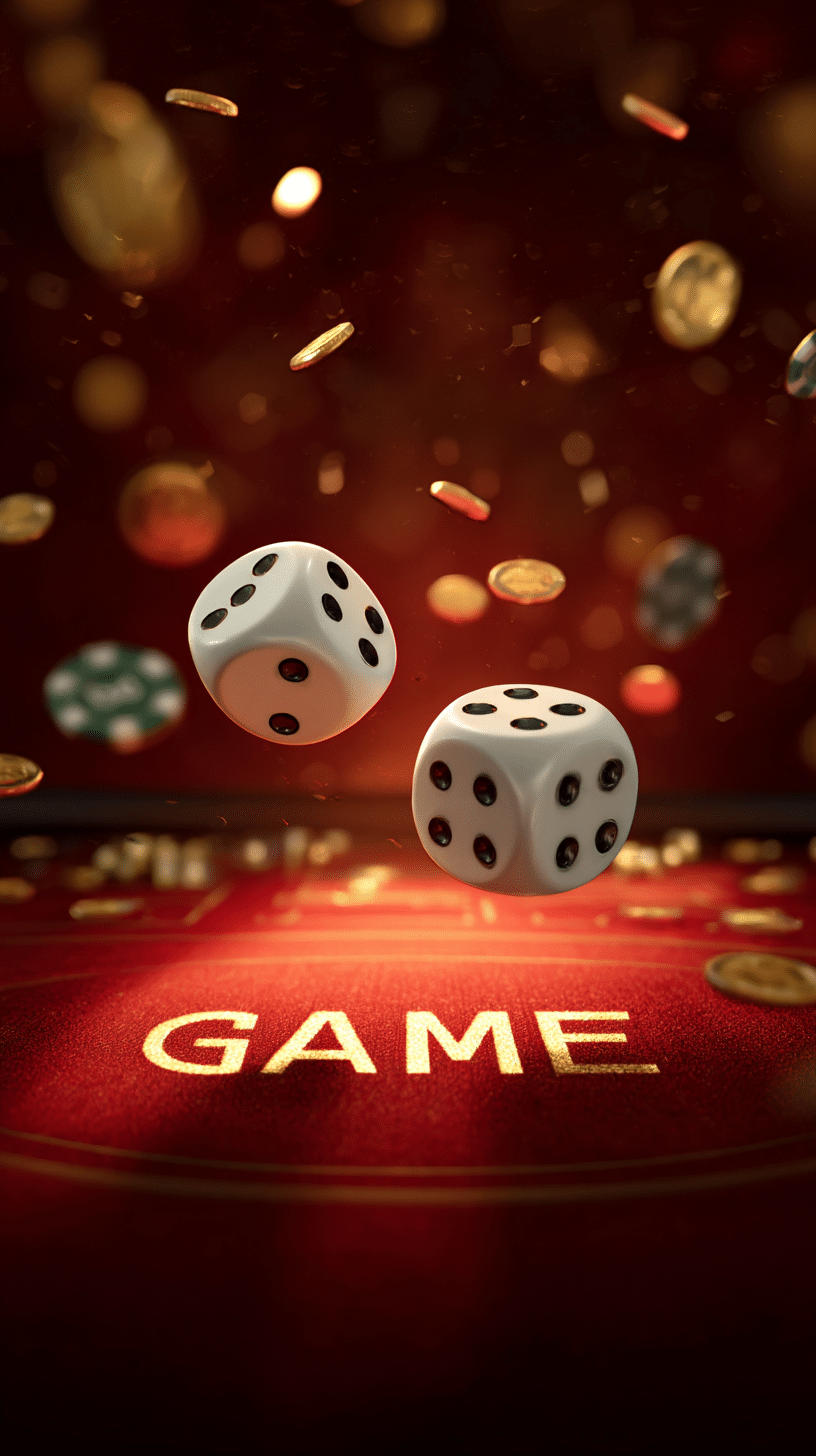 landontaylor0425_The_game_logo_on_a_gambling_table_with_two_dic_f7628daa-354c-4138-a478-dfbe460888cf